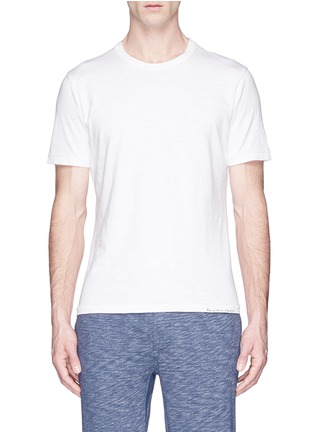 Main View - Click To Enlarge - ALEX MILL - Slogan embroidered slub cotton T-shirt