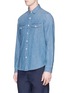 Front View - Click To Enlarge - ALEX MILL - Western denim shirt