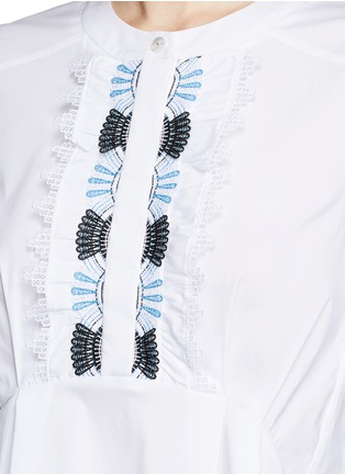 Detail View - Click To Enlarge - PETER PILOTTO - Guipure lace pleated blouse