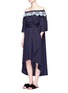 Figure View - Click To Enlarge - PETER PILOTTO - Deco lace belted off-shoulder dress