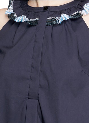 Detail View - Click To Enlarge - PETER PILOTTO - Guipure lace cold shoulder top