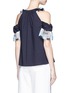 Back View - Click To Enlarge - PETER PILOTTO - Guipure lace cold shoulder top