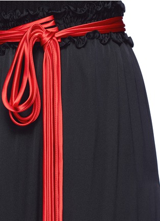 Detail View - Click To Enlarge - ELLERY - 'Milo' tie waist godet maxi skirt