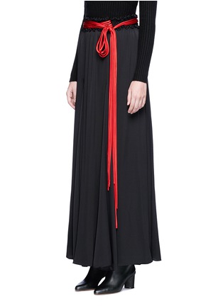 Front View - Click To Enlarge - ELLERY - 'Milo' tie waist godet maxi skirt
