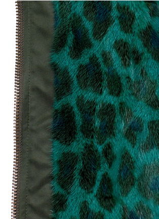  - MR & MRS ITALY - 'New York' raccoon hood trim mink fur bomber jacket