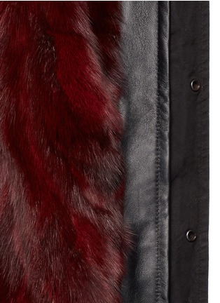Detail View - Click To Enlarge - MR & MRS ITALY - Fox trim hood sable fur mini parka