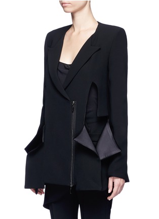 Front View - Click To Enlarge - MATICEVSKI - 'Neo' peaked hem suiting blazer