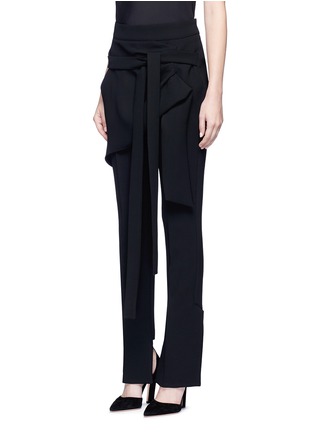 Front View - Click To Enlarge - MATICEVSKI - 'Recovery' mock wrap front flared suiting pants