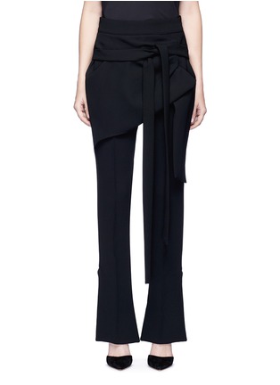 Main View - Click To Enlarge - MATICEVSKI - 'Recovery' mock wrap front flared suiting pants