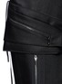 Detail View - Click To Enlarge - MATICEVSKI - 'Ability' zip pocket panel asymmetric pencil skirt