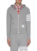 Thom browne zip discount hoodie