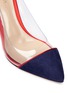 Detail View - Click To Enlarge - GIANVITO ROSSI - 'Plexi' clear PVC piped suede pumps