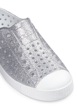 Detail View - Click To Enlarge - NATIVE  - 'Jefferson' perforated glitter toddler slip-ons