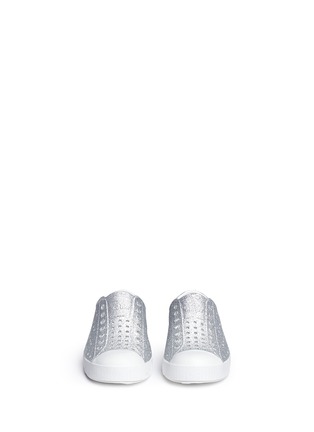 Figure View - Click To Enlarge - NATIVE  - 'Jefferson' perforated glitter toddler slip-ons