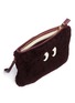 Detail View - Click To Enlarge - ANYA HINDMARCH - 'Ghost' shearling zip pouch