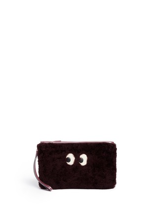 Main View - Click To Enlarge Main View - Click To Enlarge - Anya Hindmarch - 'Ghost' shearling zip pouch