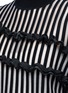 Detail View - Click To Enlarge - OPENING CEREMONY - Stripe ruffle Merino wool blend boxy T-shirt