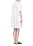 Back View - Click To Enlarge - OPENING CEREMONY - Oversize sateen panelled shirt dress