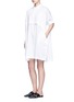 Figure View - Click To Enlarge - OPENING CEREMONY - Oversize sateen panelled shirt dress