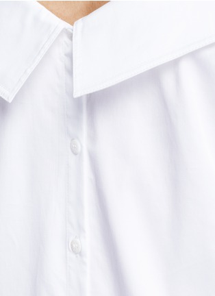 Detail View - Click To Enlarge - OPENING CEREMONY - Wide collar oversize sateen shirt dress