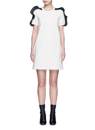 Main View - Click To Enlarge - OPENING CEREMONY - Organza ruffle shoulder T-shirt dress