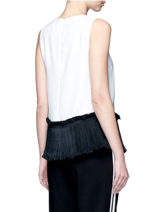 Back View - Click To Enlarge - OPENING CEREMONY - 'Stone' organdy pleated hem tank top