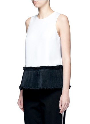 Front View - Click To Enlarge - OPENING CEREMONY - 'Stone' organdy pleated hem tank top
