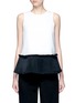 Main View - Click To Enlarge - OPENING CEREMONY - 'Stone' organdy pleated hem tank top