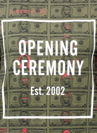 Detail View - Click To Enlarge - OPENING CEREMONY - 'Money' print logo cotton T-shirt