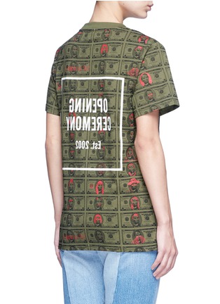 Back View - Click To Enlarge - OPENING CEREMONY - 'Money' print logo cotton T-shirt