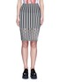 Main View - Click To Enlarge - OPENING CEREMONY - Perforated stripe Merino wool blend pencil skirt