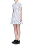 Front View - Click To Enlarge - OPENING CEREMONY - Stripe jacquard skater dress