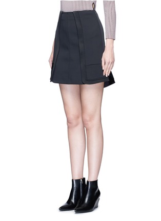 Front View - Click To Enlarge - ALEXANDER WANG - Quilted edge peplum skirt