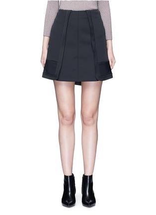 Main View - Click To Enlarge - ALEXANDER WANG - Quilted edge peplum skirt