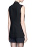 Back View - Click To Enlarge - ALEXANDER WANG - Double layer satin collar tuxedo vest
