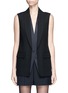 Main View - Click To Enlarge - ALEXANDER WANG - Double layer satin collar tuxedo vest