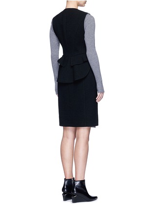 Back View - Click To Enlarge - ALEXANDER WANG - Peplum back zip front long vest