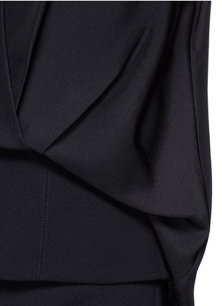 Detail View - Click To Enlarge - ALEXANDER WANG - Crepe panel drape front silk top