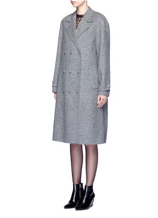 Front View - Click To Enlarge - ALEXANDER WANG - Oversized triple breasted trench coat
