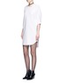 Figure View - Click To Enlarge - ALEXANDER WANG - Keyhole front shirt tail dress