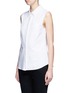 Front View - Click To Enlarge - ALEXANDER WANG - Peplum back sleeveless shirt