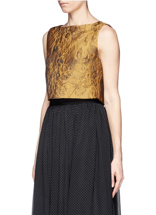 Front View - Click To Enlarge - ALICE & OLIVIA - 'Cerra' floral jacquard top