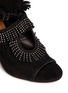 Detail View - Click To Enlarge - AQUAZZURA - 'Sexy Fringe' stud suede sandals