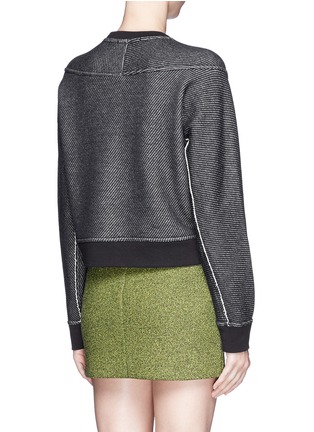 Back View - Click To Enlarge - T BY ALEXANDER WANG - Exposed seam cropped sweatshirt