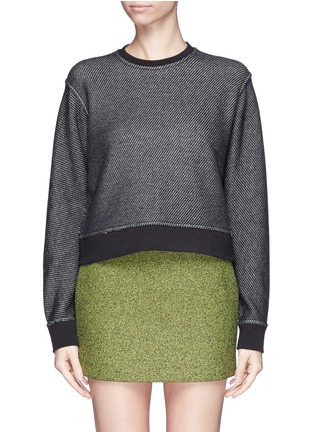 Main View - Click To Enlarge - T BY ALEXANDER WANG - Exposed seam cropped sweatshirt