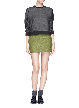 Figure View - Click To Enlarge - T BY ALEXANDER WANG - Exposed seam cropped sweatshirt
