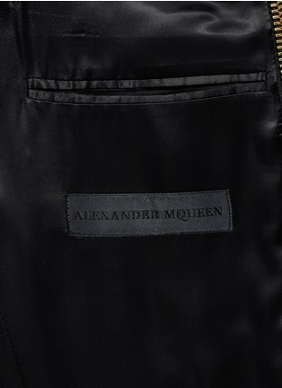  - ALEXANDER MCQUEEN - Zip herringbone wool blazer