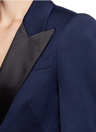 Detail View - Click To Enlarge - ALEXANDER MCQUEEN - Satin lapel tuxedo jacket