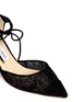Detail View - Click To Enlarge - JIMMY CHOO - 'Vacant' velvet flock mesh d'Orsay pumps