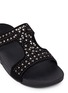 Detail View - Click To Enlarge - FITFLOP - 'Carmel' stud lasercut suede slide sandals